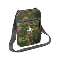 Borsello con cerniere in contrasto colore mimetico