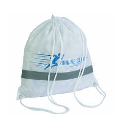 Sacca con banda catarinfrangente colore bianco