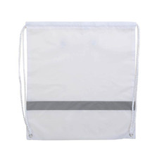 Sacca con banda catarinfrangente colore bianco