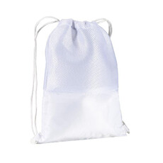 Sacca con retina mesh colore bianco
