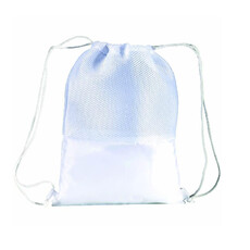 Sacca con retina mesh colore bianco