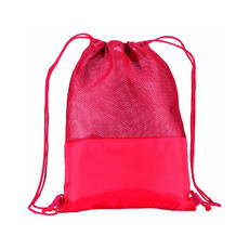 Sacca con retina mesh colore rosso