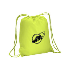 Sacca fluo con chiusura a strozzo colore giallo