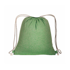 Sacca in cotone riciclato effetto melange colore verde mela