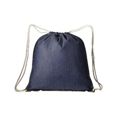 Sacca in denim con chiusura a strozzo colore jeans