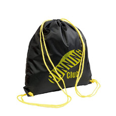 Sacca nera con cordini colorati colore giallo