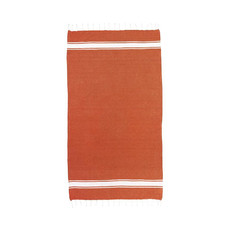 Telo mare pareo con frange colore arancione