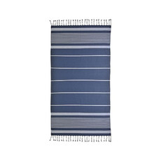 Telo mare pareo con lato in spugna colore blu