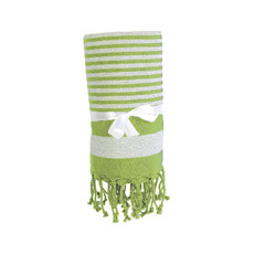 Telo mare pareo con lato in spugna colore verde mela