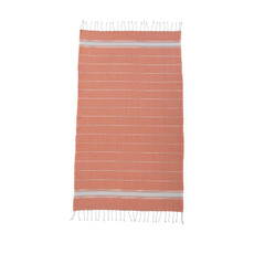 Telo mare pareo stile fouta colore arancione