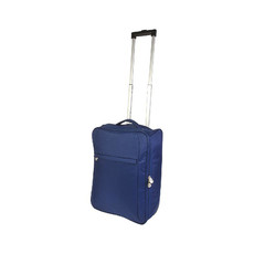 Valigia trolley da viaggio in poliestere colore blu