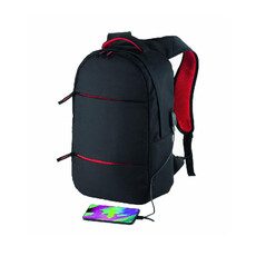 Zaino porta pc e 3 tasche frontali colore rosso