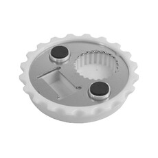 Apribottiglie e svita-tappo con magneti colore bianco