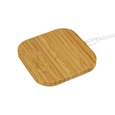 Base di ricarica wireless in bamboo 5w colore naturale