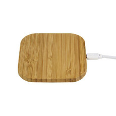 Base di ricarica wireless in bamboo 5w colore naturale
