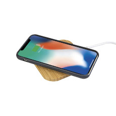 Base di ricarica wireless in bamboo 5w colore naturale