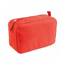 Beauty case con zip colore rosso