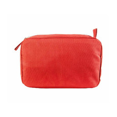 Beauty case con zip colore rosso