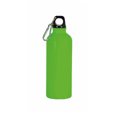 Borraccia con moschettone in colori FLUO colore verde mela