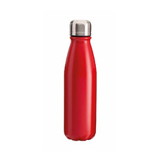 Bottiglia sport 500 ml con tappo in acciaio colore rosso