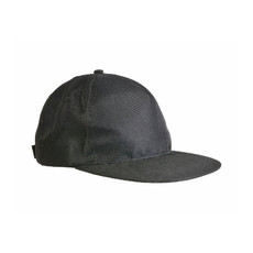 Cappellino 5 pannelli con visiera dritta colore nero