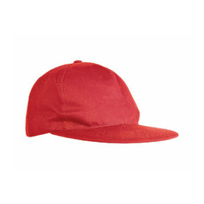 Cappellino 5 pannelli con visiera dritta colore rosso