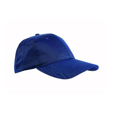 Cappellino 6 pannelli in cotone e poliestere colore blu