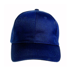 Cappellino 6 pannelli in cotone e poliestere colore blu