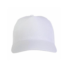 Cappellino baseball in cotone 5 pannelli colore bianco