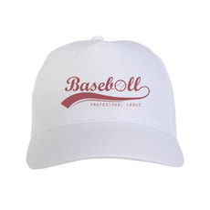 Cappellino baseball in cotone 5 pannelli colore bianco