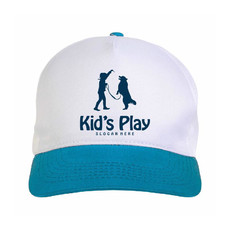 Cappellino bimbo con visiera colorata colore celeste