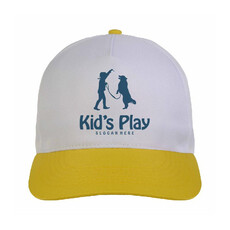 Cappellino bimbo con visiera colorata colore giallo