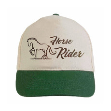 Cappellino in cotone naturale con visiera colorata colore verde