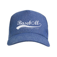 Cappellino in cotone pesante effetto jeans colore jeans