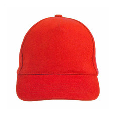 Cappellino in cotone pesante spazzolato colore rosso