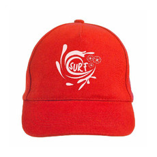 Cappellino in cotone pesante spazzolato colore rosso