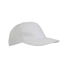 Cappellino in cotone spazzolato colore bianco