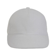 Cappellino in cotone spazzolato colore bianco