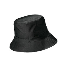Cappello da pioggia in nylon e pile colore nero