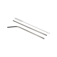 Set con cannucce e scovolino  colore argento