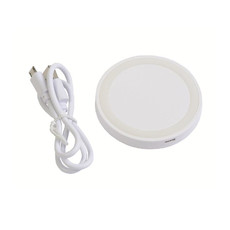 Base di ricarica wireless tonda  colore bianco