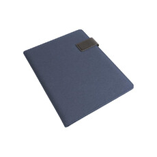 Cartella congressi A4 in tessuto melange colore blu
