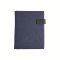 Cartella congressi A4 in tessuto melange colore blu