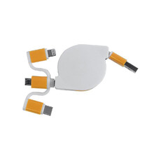 Cavo retrattile 3 in 1 colore arancione