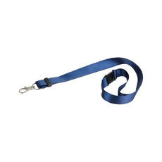 Lanyard in raso con sgancio di sicurezza colore blu