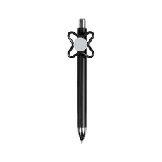 Penna in plastica colorata con spinner colore nero