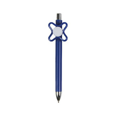 Penna in plastica colorata con spinner  colore royal