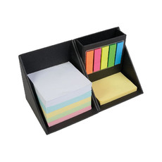 Porta post-it e portapenne a forma di cubo colore nero