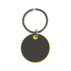Portachiavi tondo in metallo colore giallo