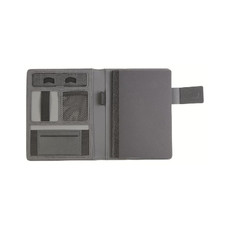 Quaderno e tech organizer in tessuto melange colore nero